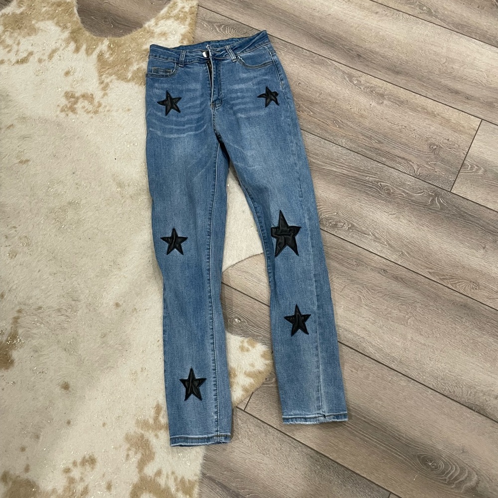 Shein star print skinny jeans - Picture 1 of 5